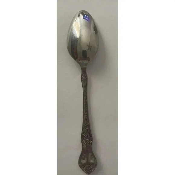 International LA FRANCE Decorator Stainless Glossy Silverware Flatware Teaspoon - Picture 2 of 3